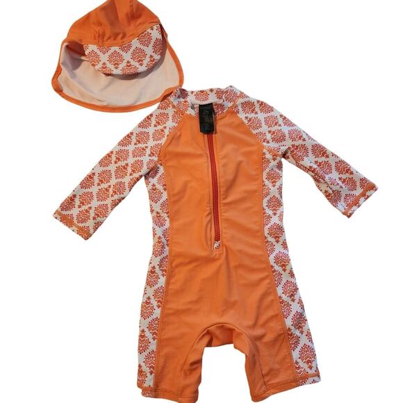 Bonverano‎ Swimsuit and Hat 12-18m - Picture 1 of 5
